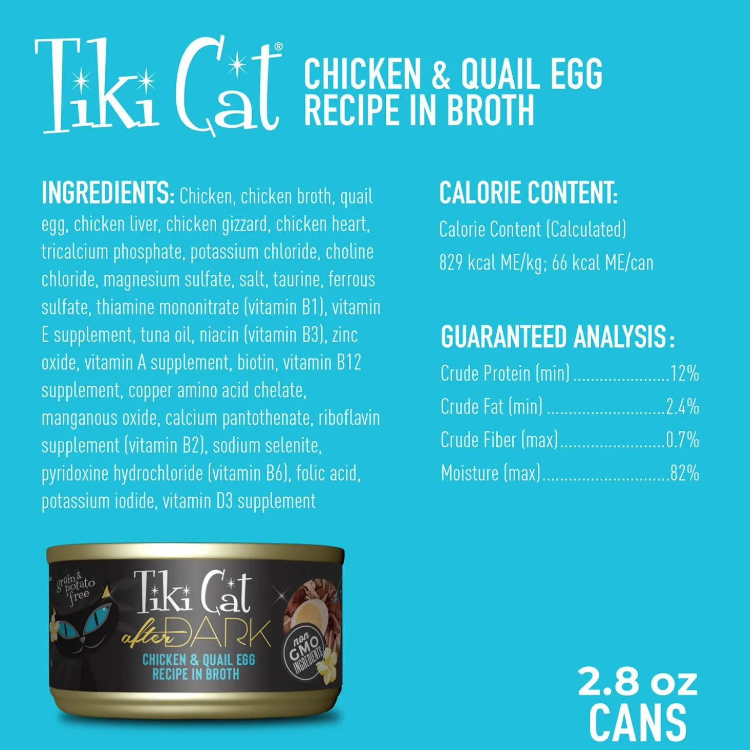 After Dark Chicken & Quail Egg Recipe in Broth Cat Food