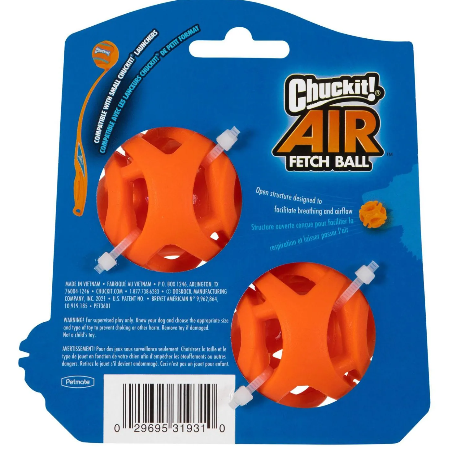 Air Fetch Ball 2 Pack Dog Toys