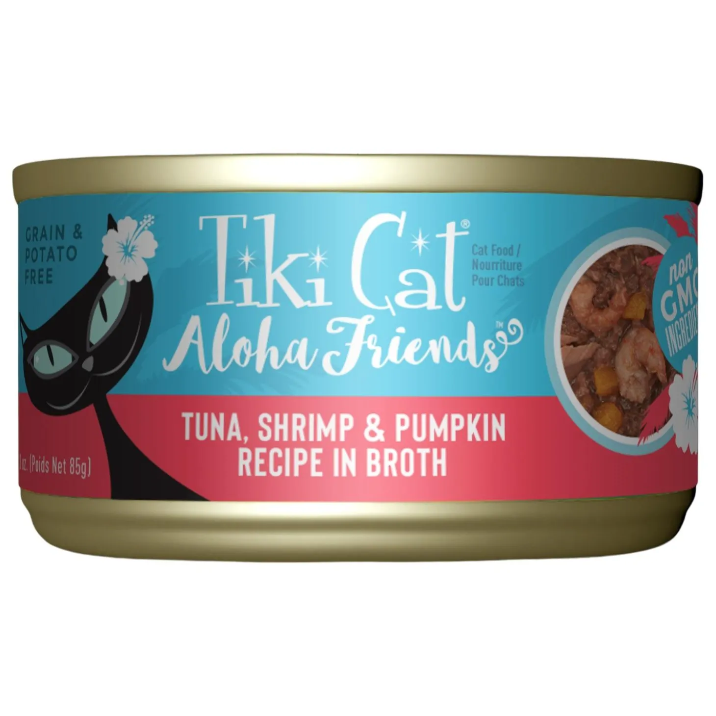 Aloha Friends Tuna, Shrimp & Pumpkin Recipe in Broth Cat Food