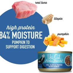 Aloha Friends Tuna, Tilapia & Pumpkin Recipe in Broth Cat Food