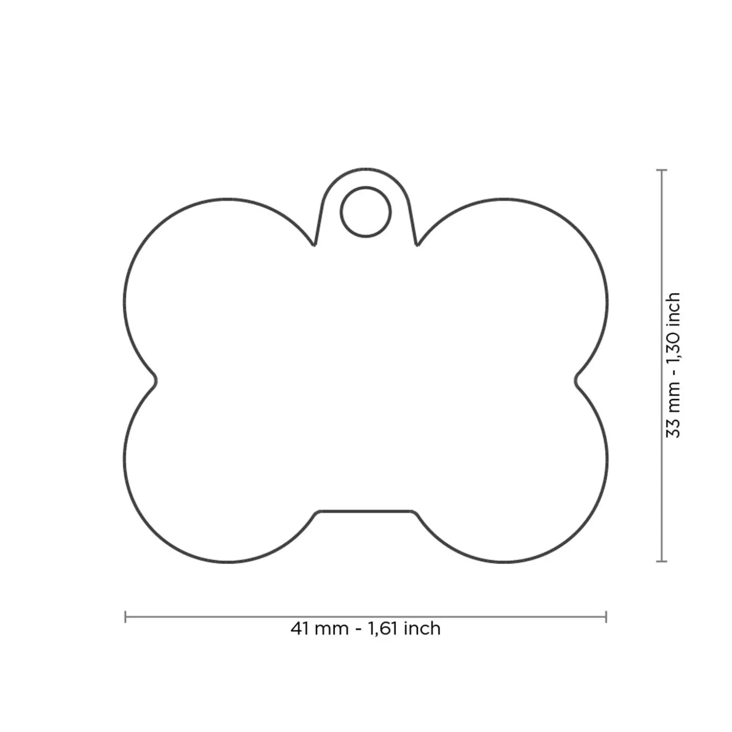 Aluminum Black Bone with Black Rubber ID Tag