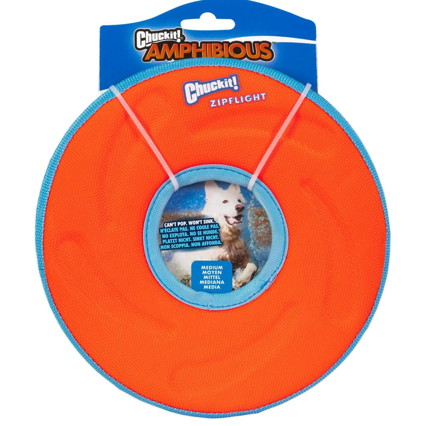 Amphibious Zipflight Assorted Colours Dog Toy