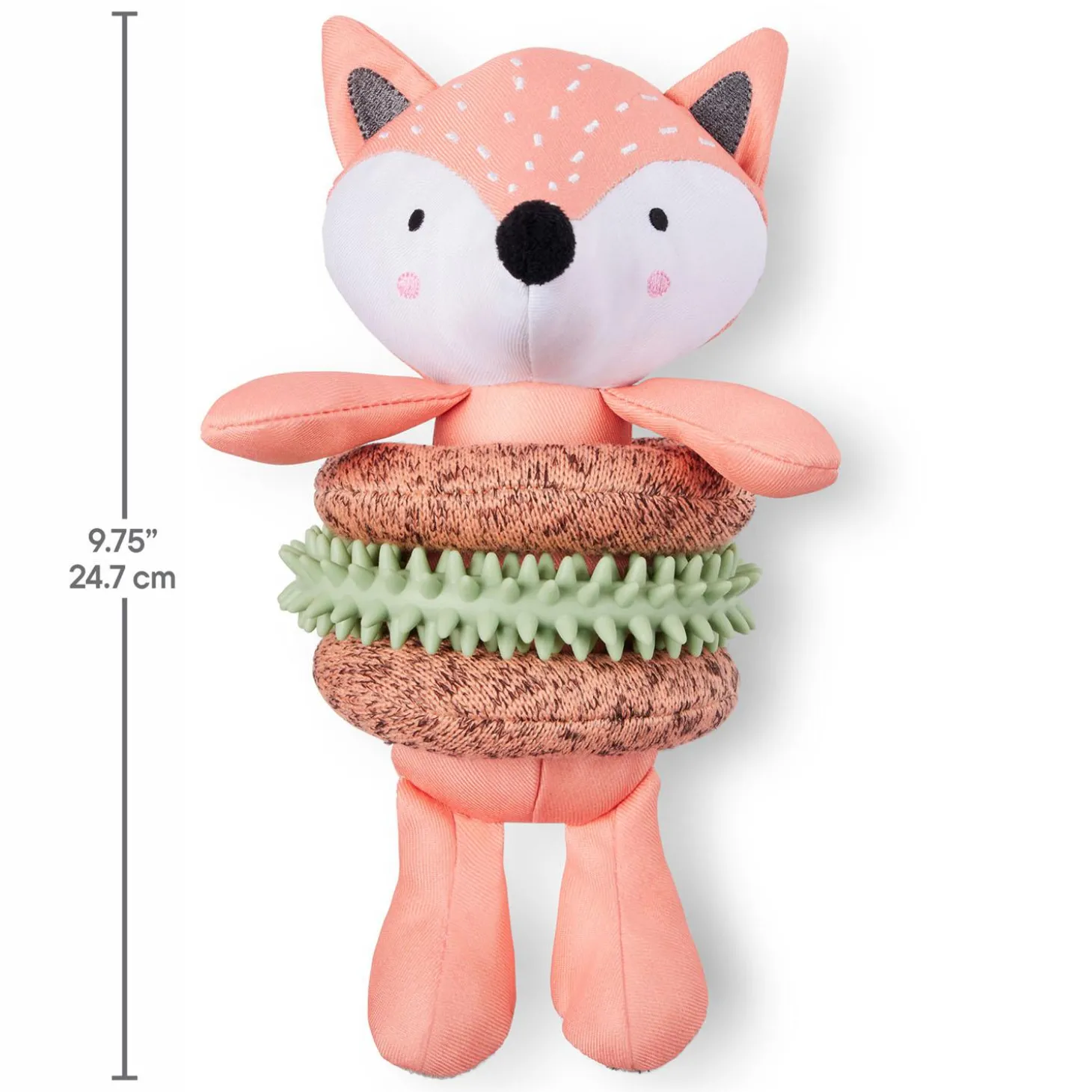 Baby Fox with Rings Dog Toy