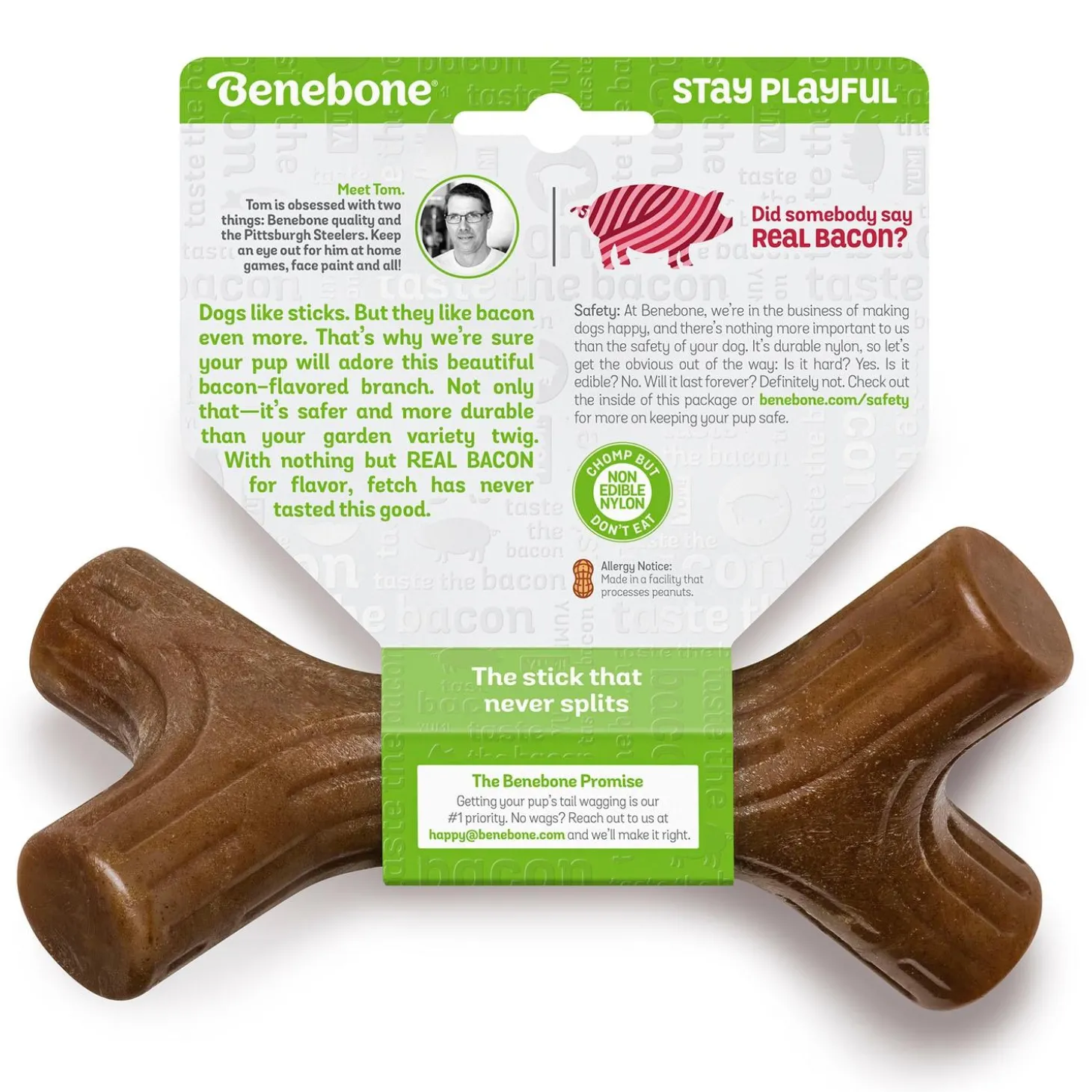 Bacon Chew Stick Dog Toy