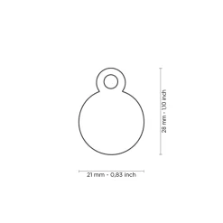 Basic Handmade Black Circle ID Tag