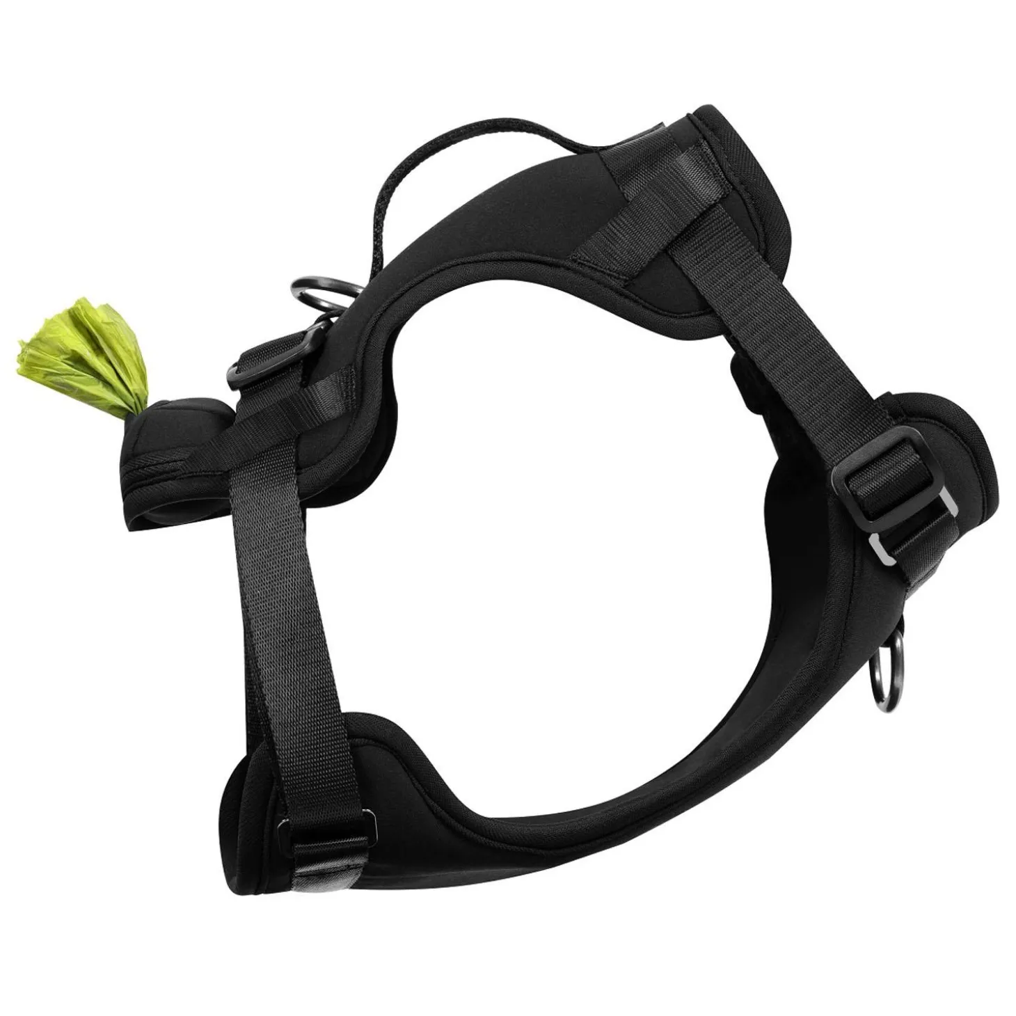 Black Neoprene Dog Harness