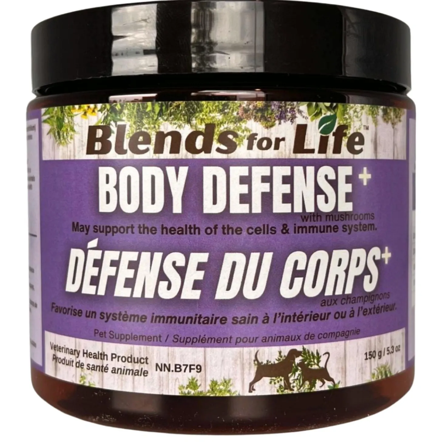 Body Defense+ with Mushrooms Pet Supplement
