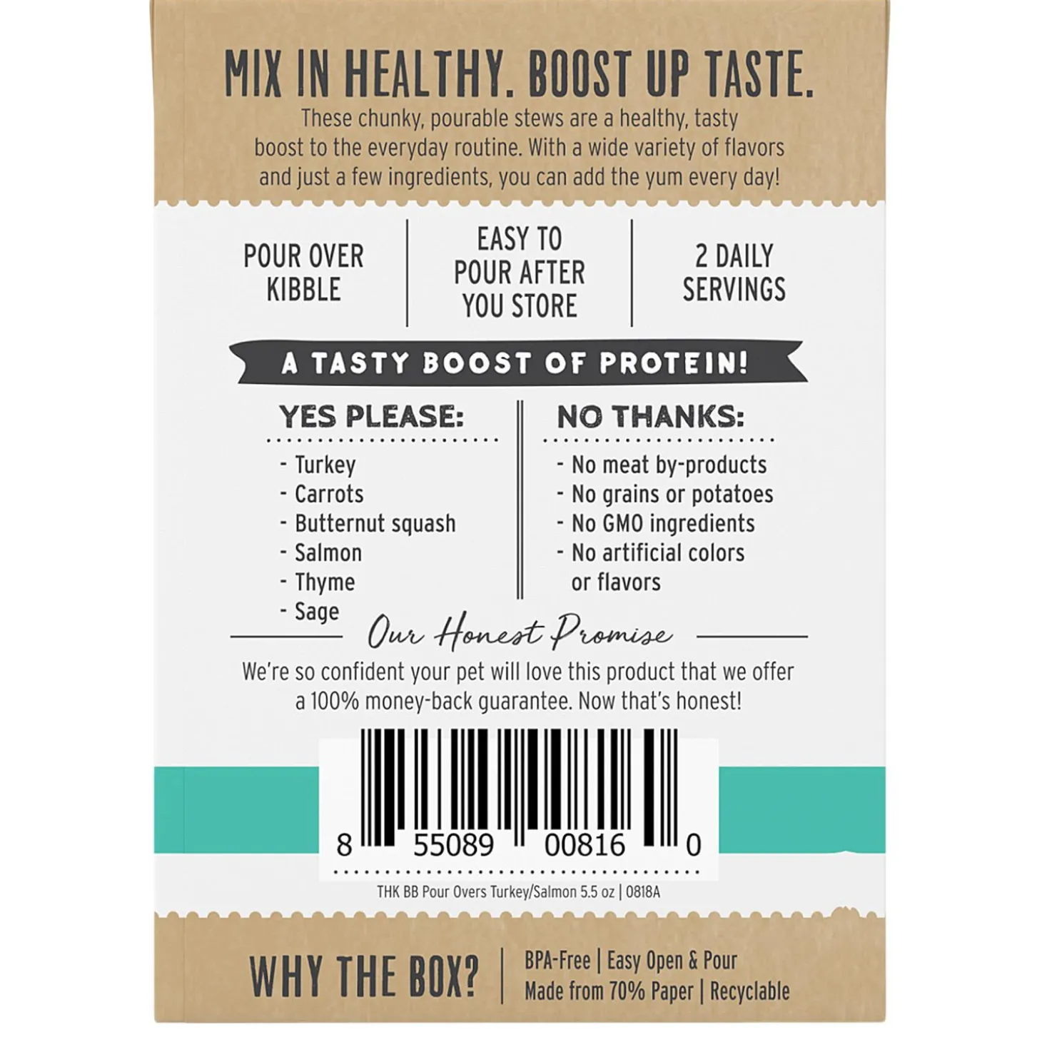 Bone Broth Pour Overs Turkey & Salmon Stew Dog Food Topper