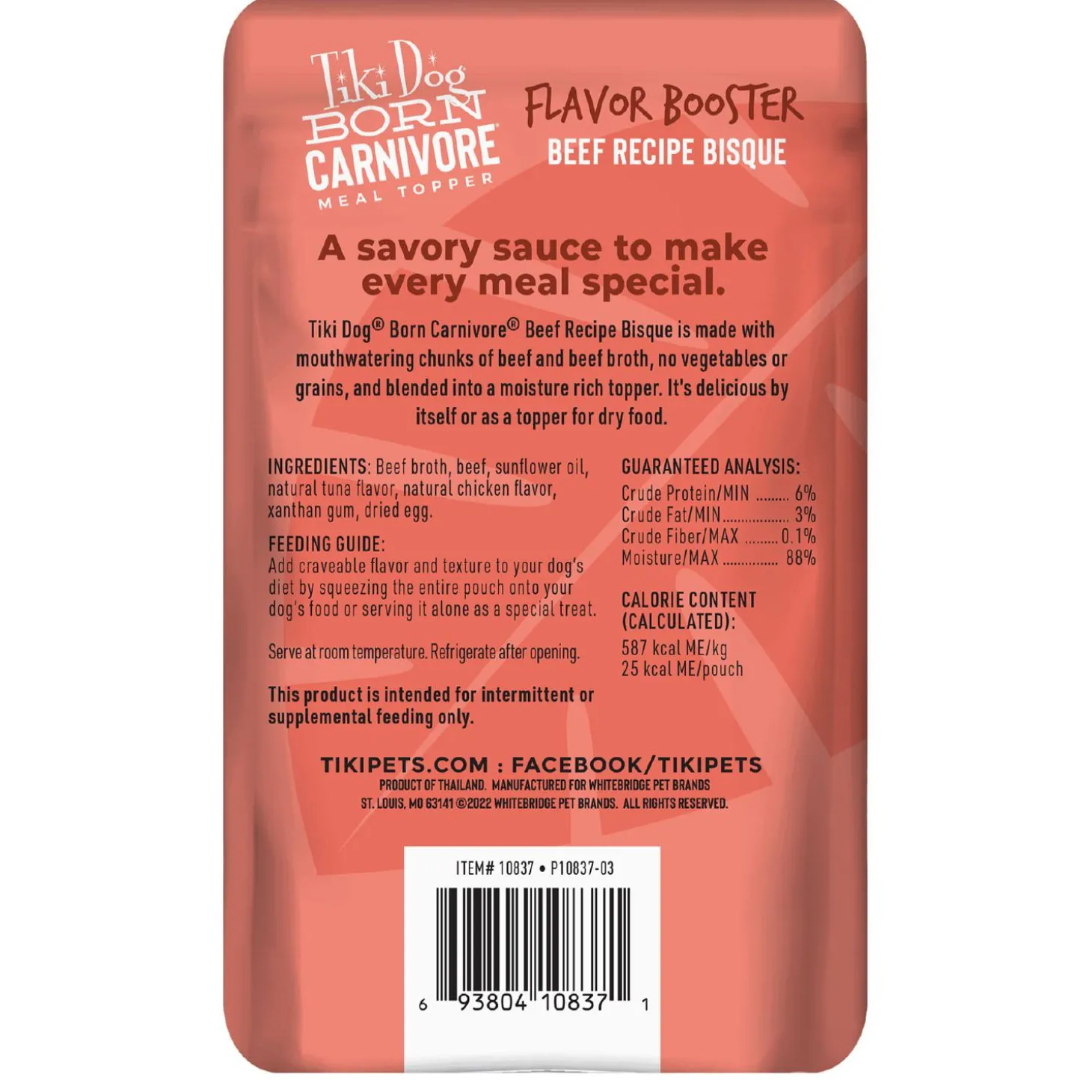 Born Carnivore Flavour Booster Beef Recipe Bisque Dog Food Topper