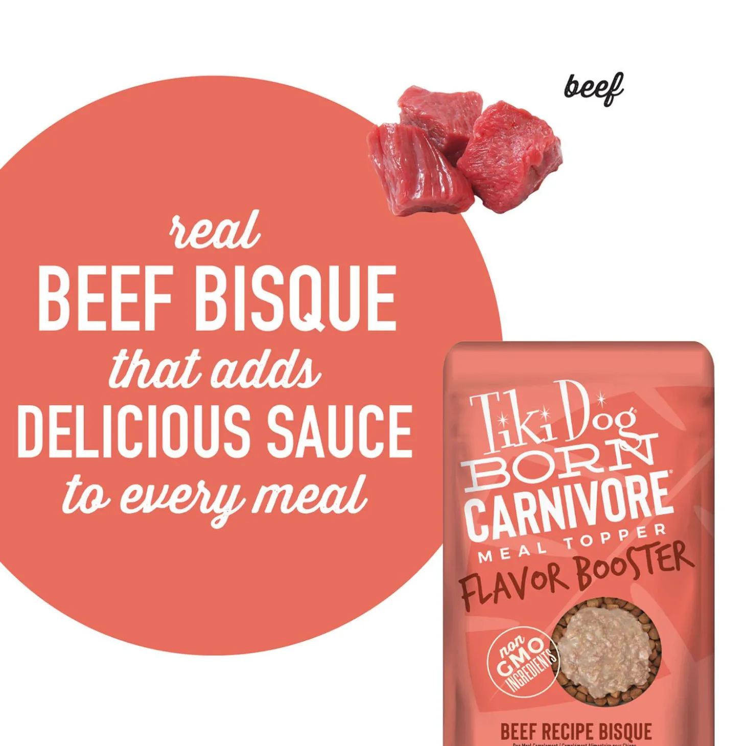 Born Carnivore Flavour Booster Beef Recipe Bisque Dog Food Topper
