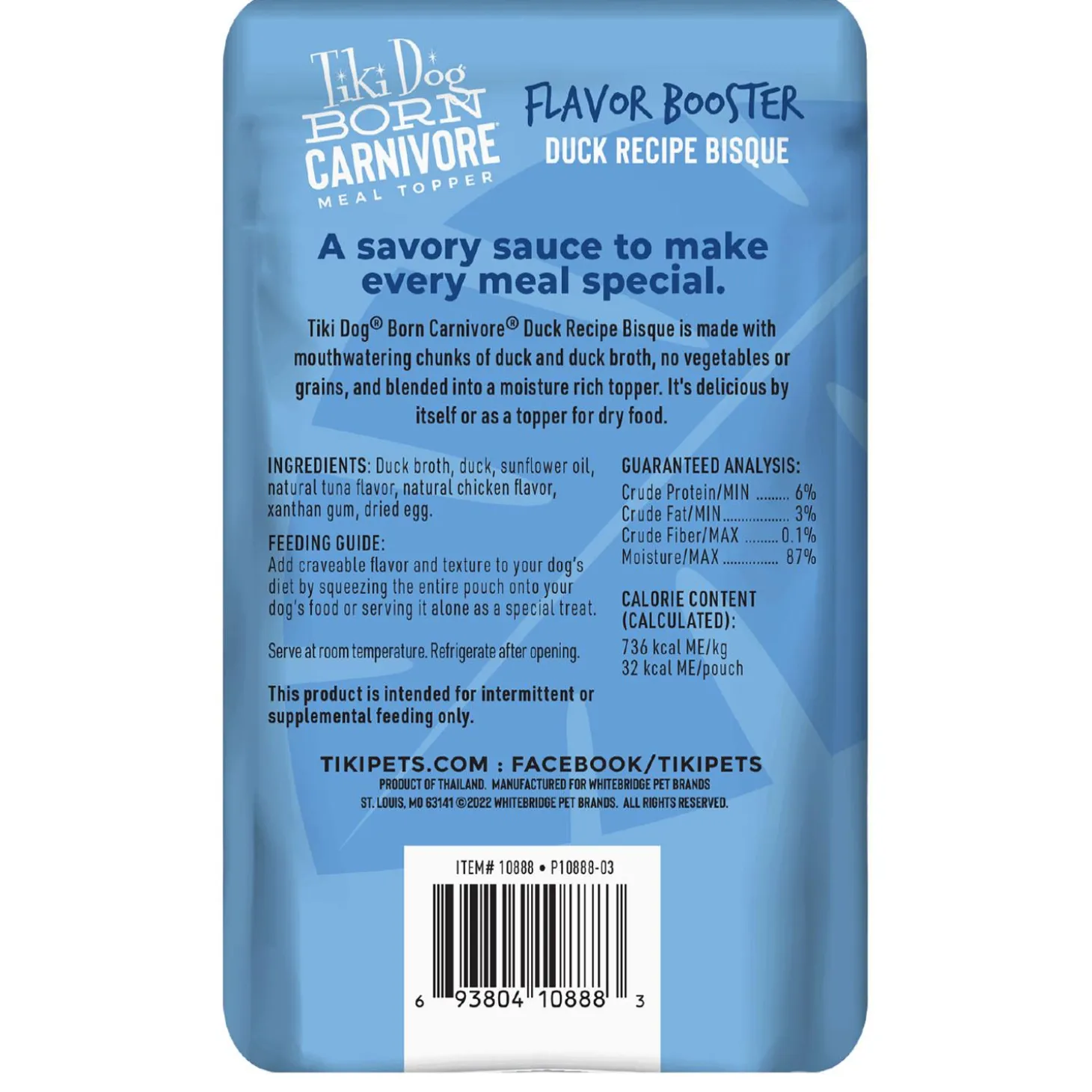 Born Carnivore Flavour Booster Duck Recipe Bisque Dog Food Topper