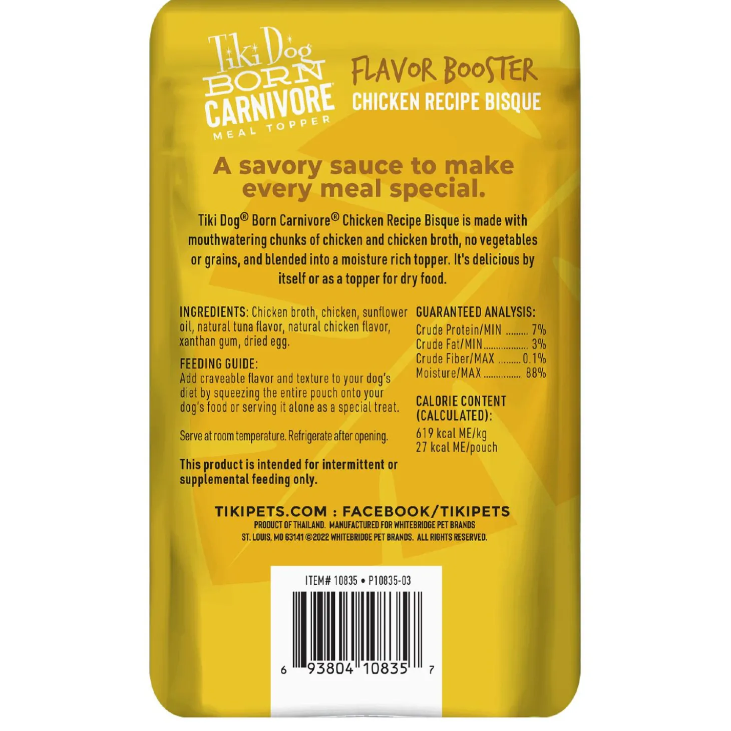 Born Carnivore Flavour Booster Chicken Recipe Bisque Dog Food Topper
