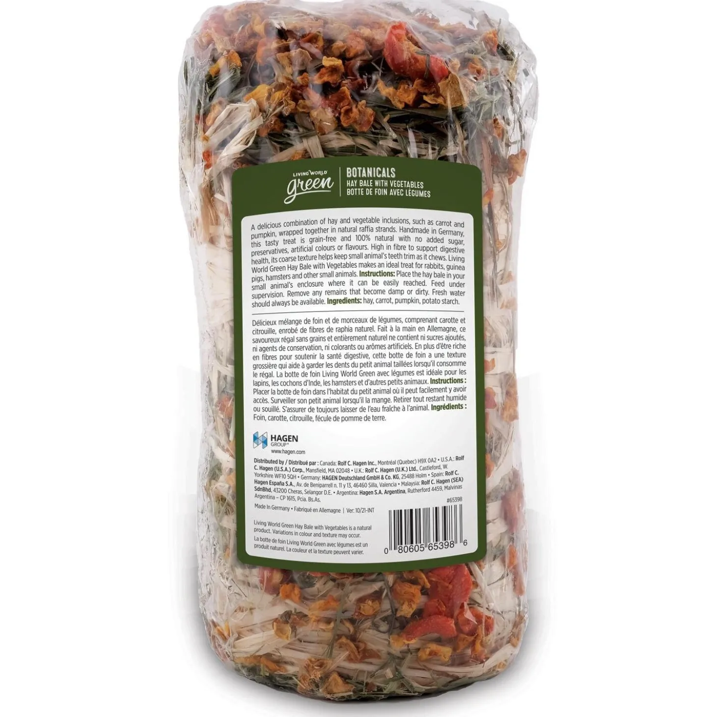 Botanicals Hay Bale with Vegetables for Small Animals