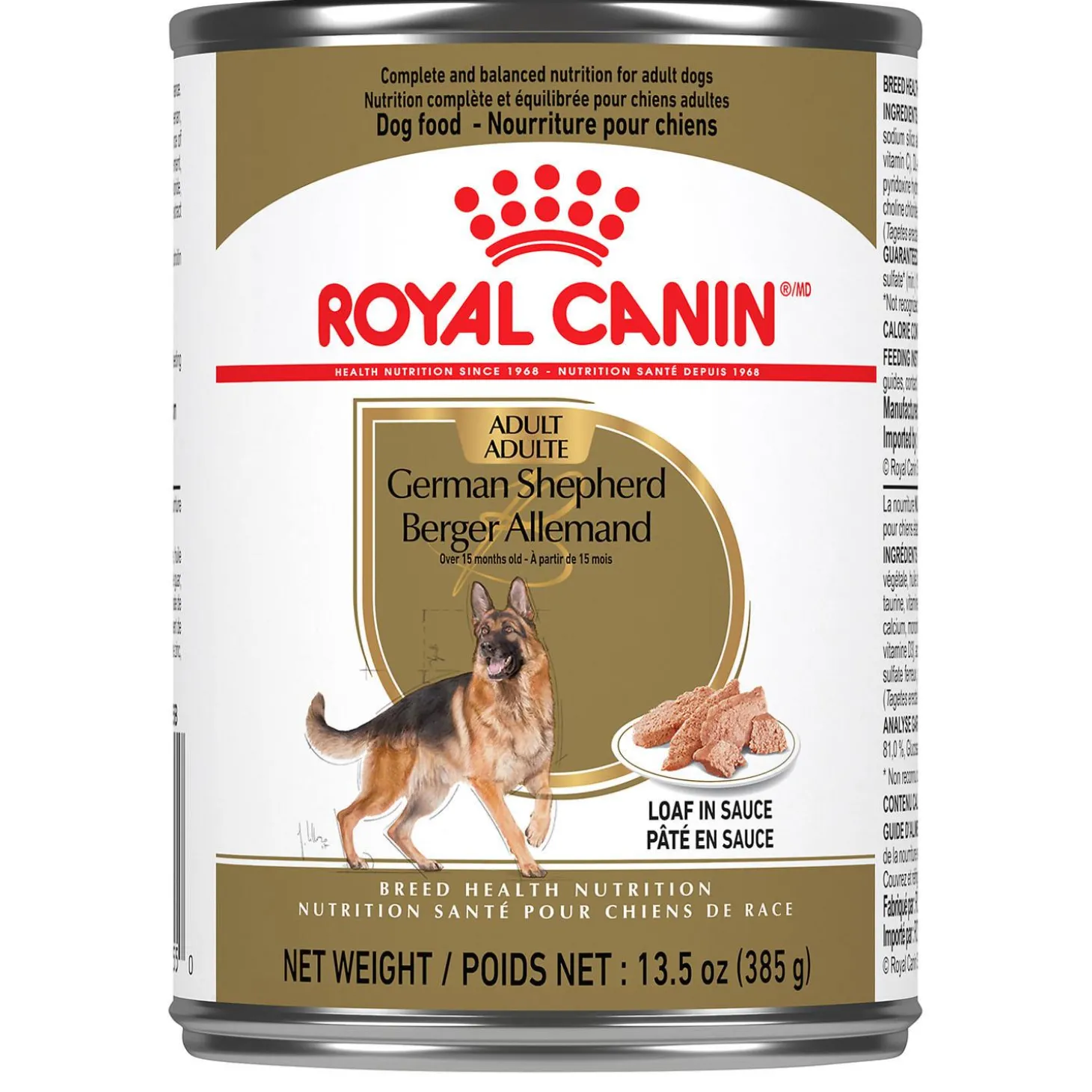 Breed Health Nutrition German Shepherd Loaf in Sauce Adult Dog Food