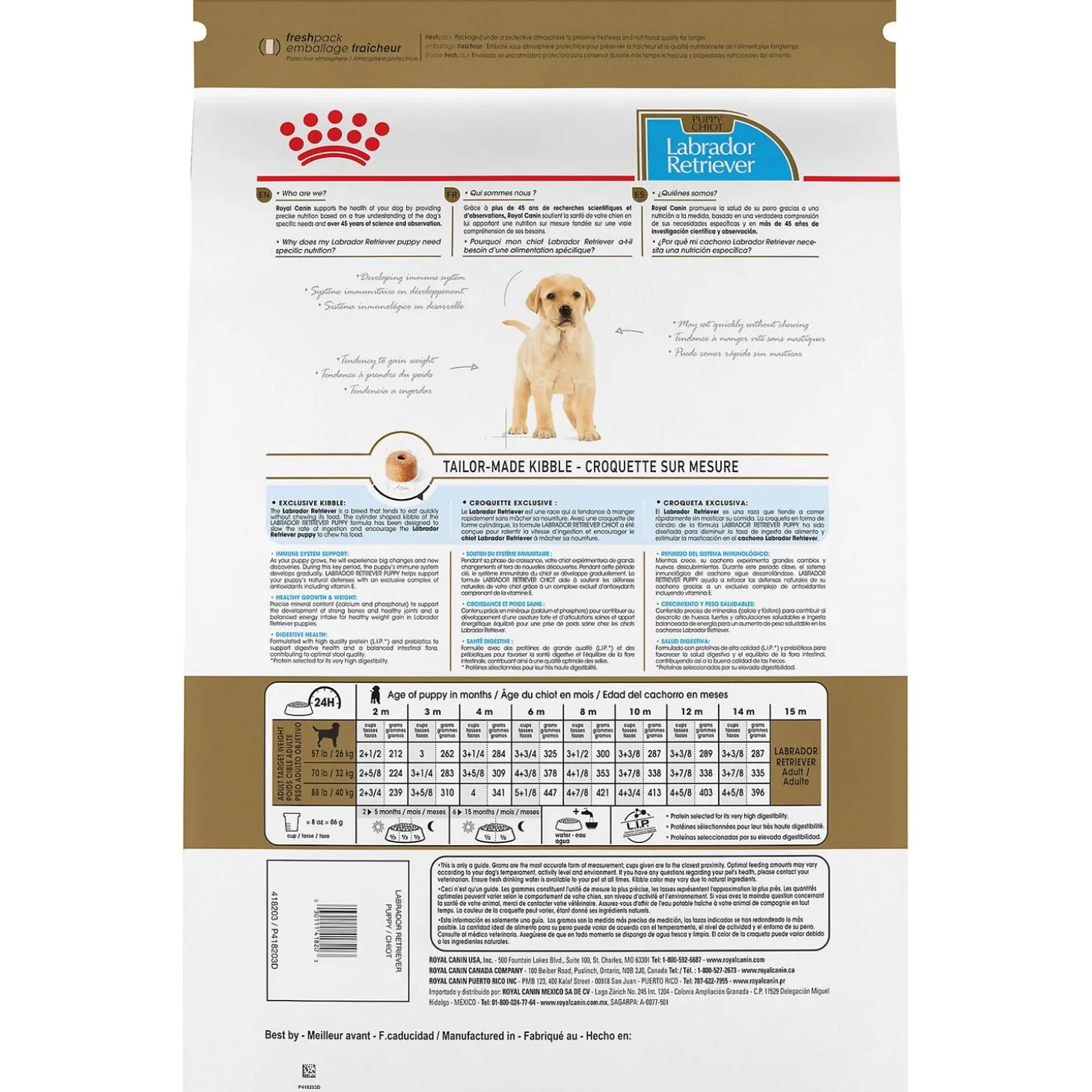 Breed Health Nutrition Puppy Labrador Retriever Dog Food