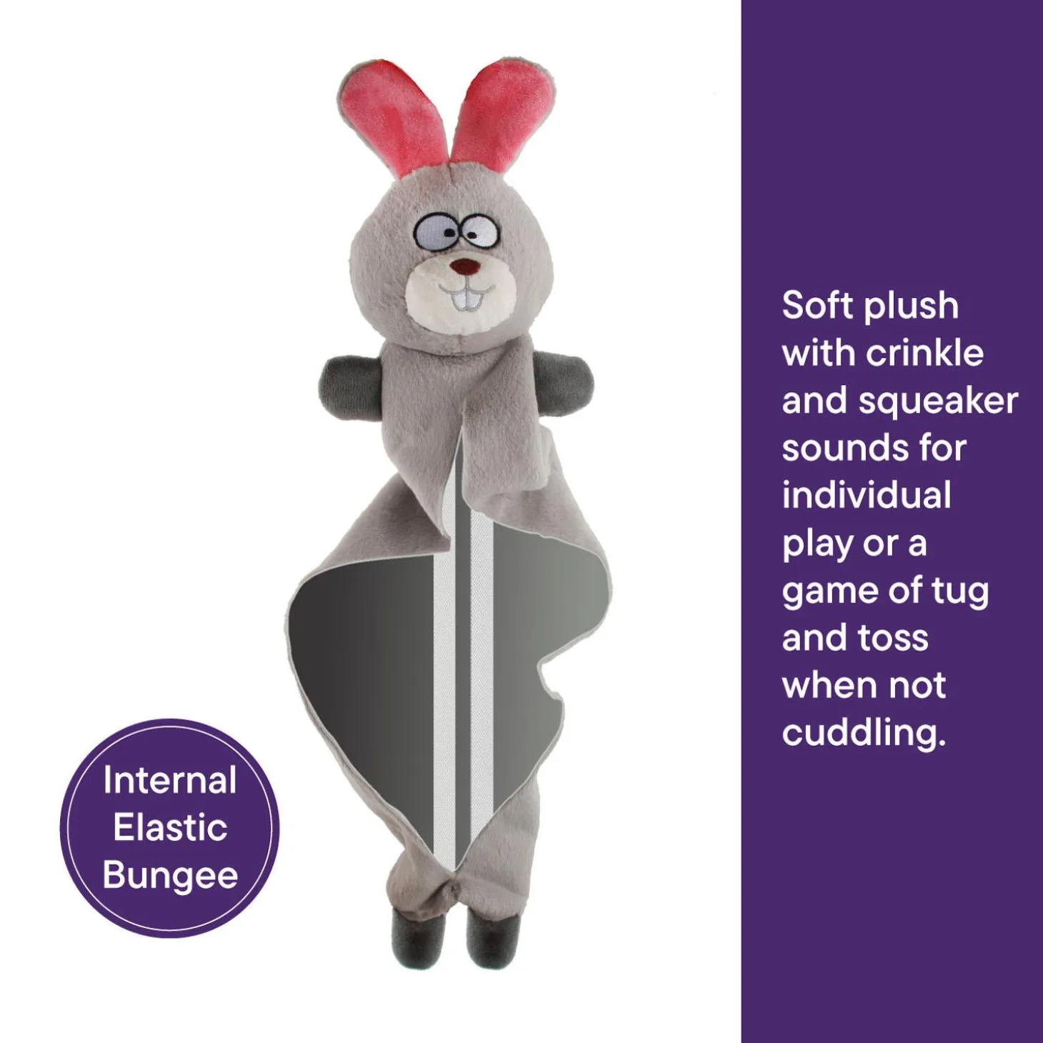 Bungee Bunny Dog Toy