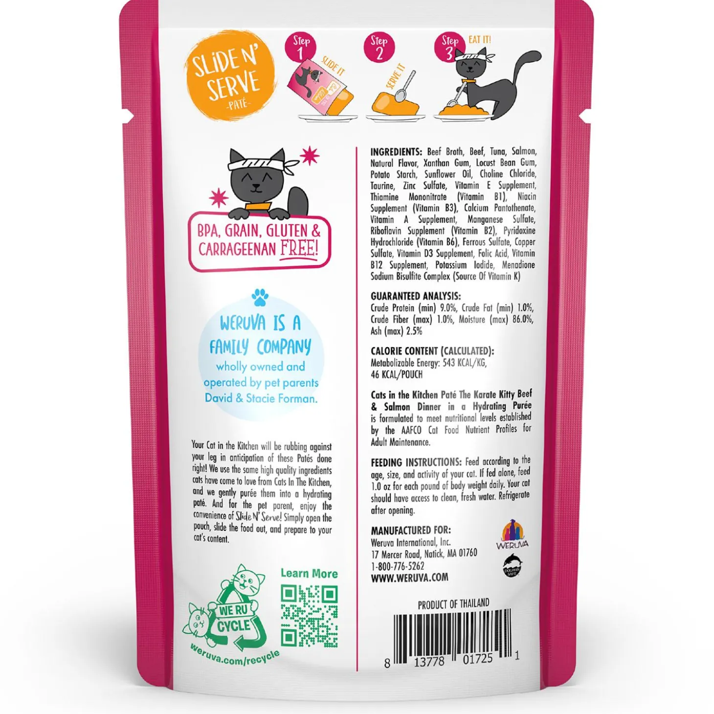 Cats in the Kitchen The Karate Kitty Beef & Salmon Dinner Adult Cat Food
