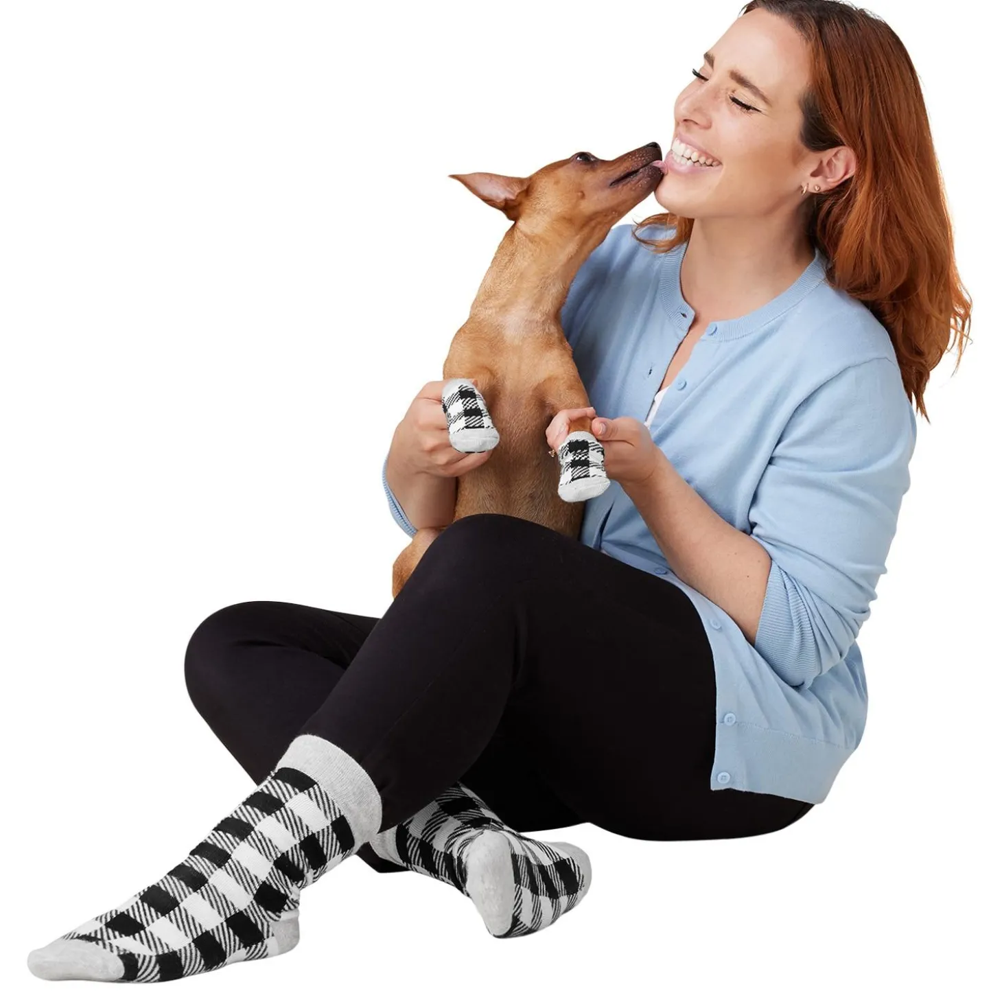 Checkered Black & White Socks Set