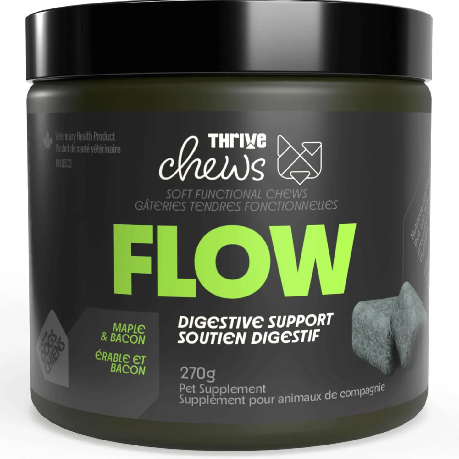 Chews Flow Digestive Support Maple & Bacon Flavour Dog Supplement