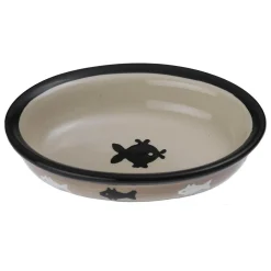 City Pets Oval Fish Stoneware Cat Bowl