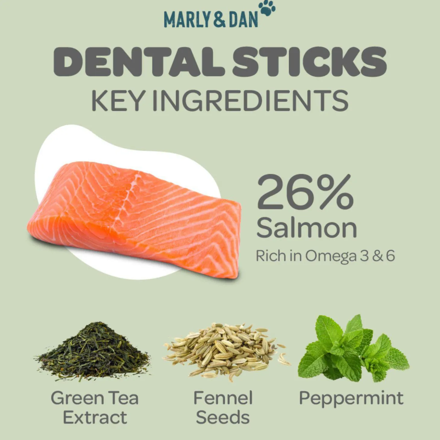 Dental Care Salmon Sticks Medium-Large Dog Treats