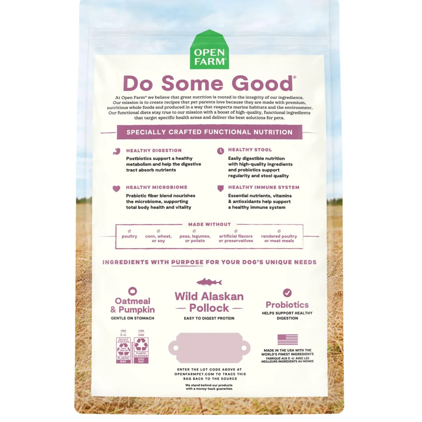 Digestive Health Wild Alaskan Pollock & Oatmeal Recipe Adult Dog Food