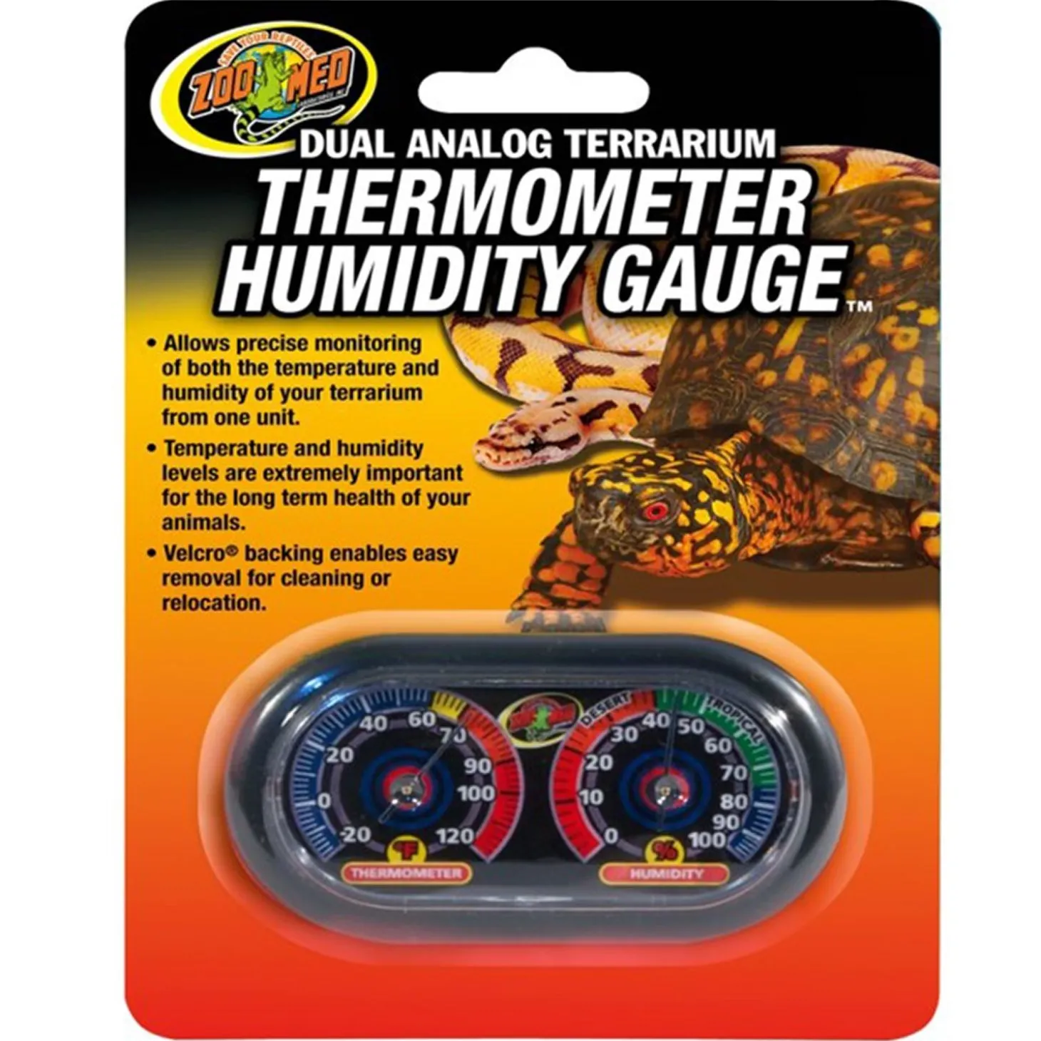 Dual Analog Terrarium Thermometer Humidity Gauge