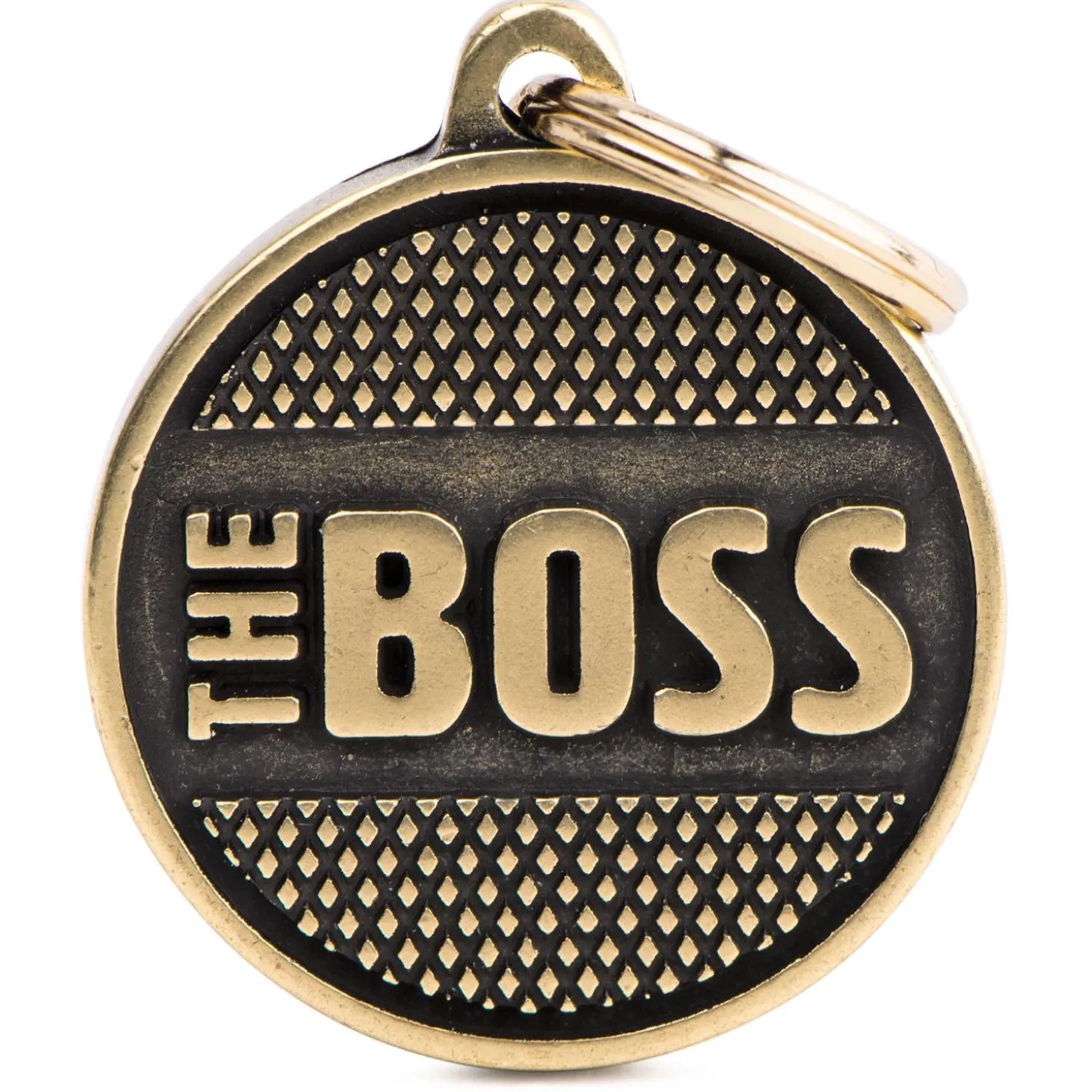 English Brass The Boss Circle ID Tag