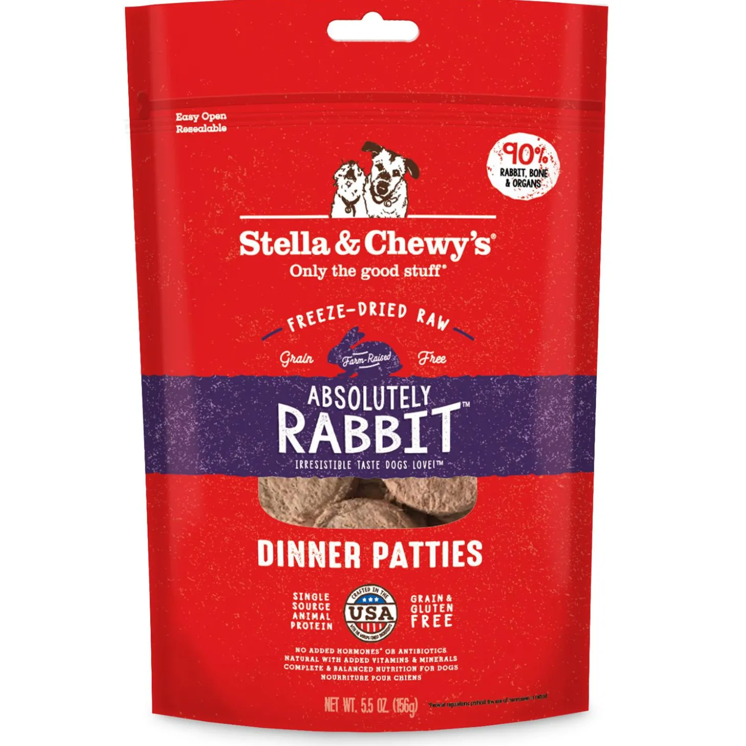 Freeze-Dried Absolutely Rabbit Dinner Patties Dog Food