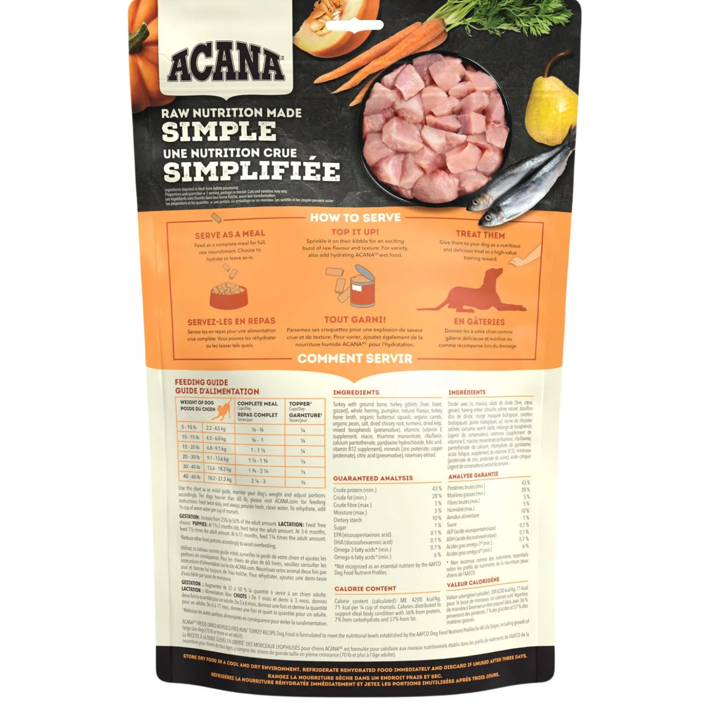 Freeze-Dried Morsels Free-Run Turkey Recipe Dog Food