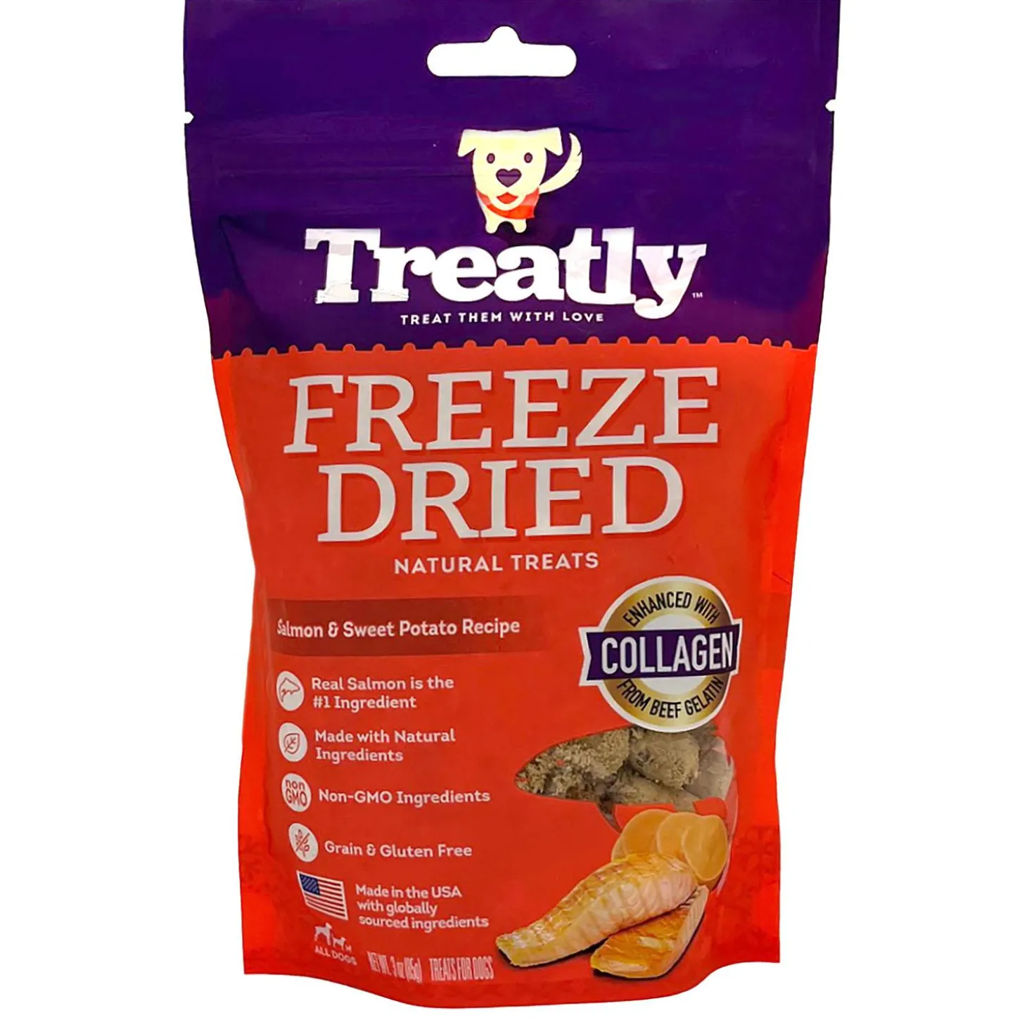 Freeze Dried Salmon & Sweet Potato Recipe Collagen Dog Treats