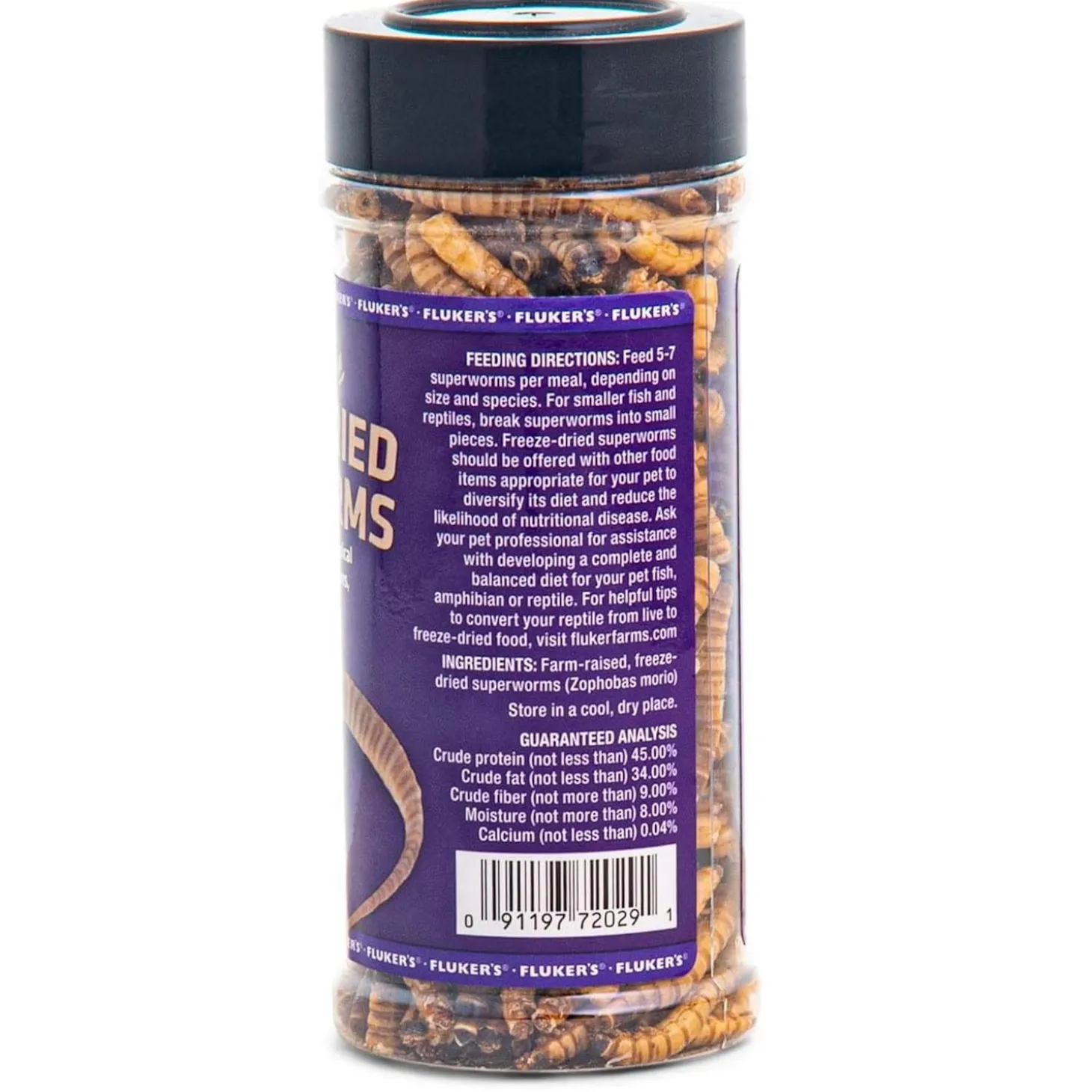 Freeze-Dried Superworms Reptile Food