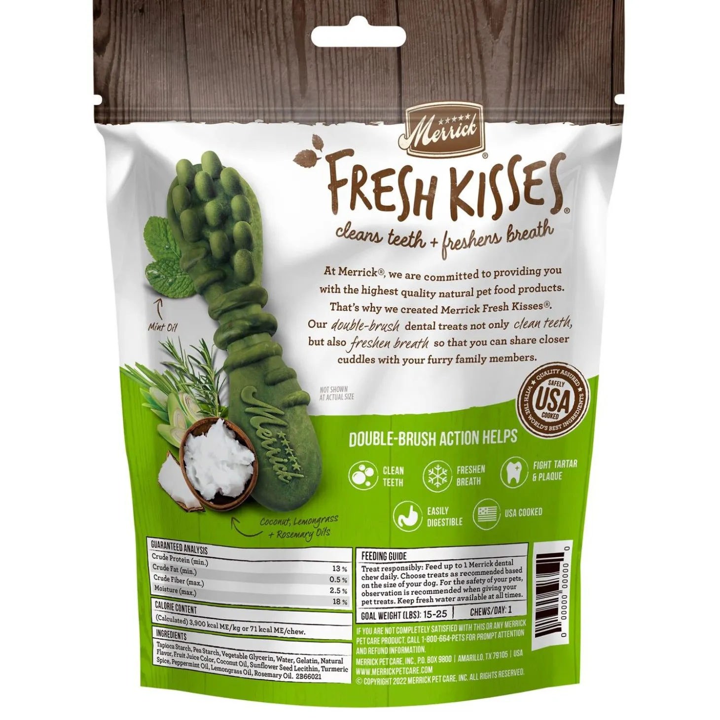 Fresh Kisses Double-Brush Coconut & Botanical Oils Small Breed Dog Treats