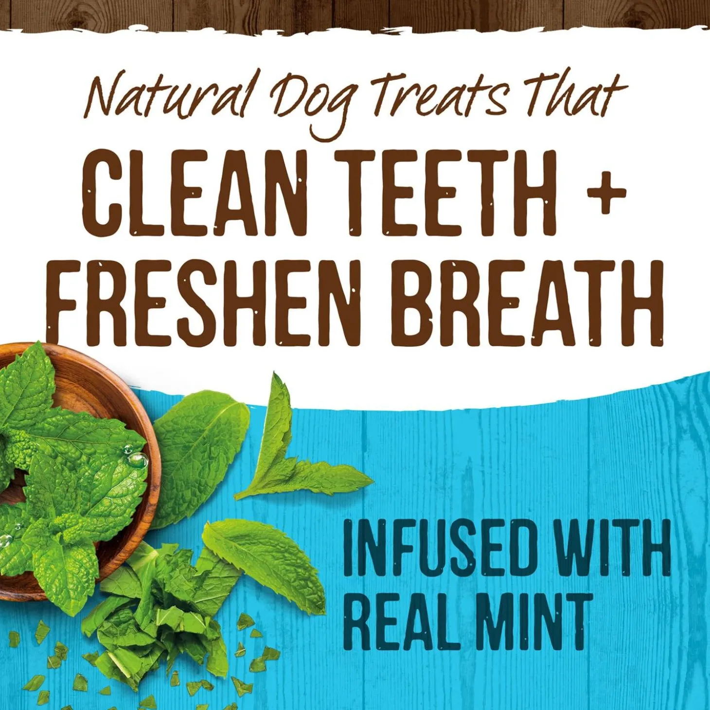 Fresh Kisses Double-Brush Real Mint Medium Breed Dog Treats