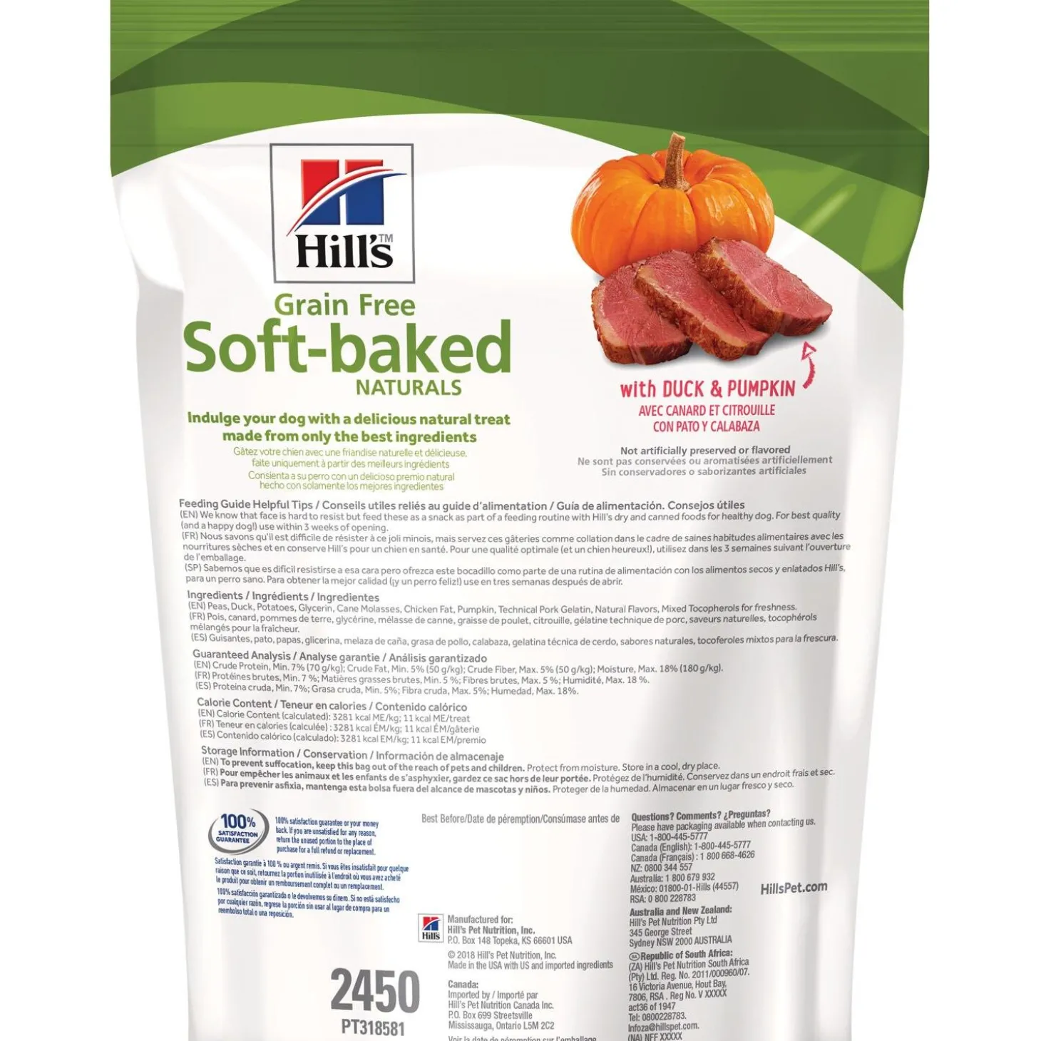 Grain Free Soft-Baked Naturals with Duck & Pumpkin Dog Treats