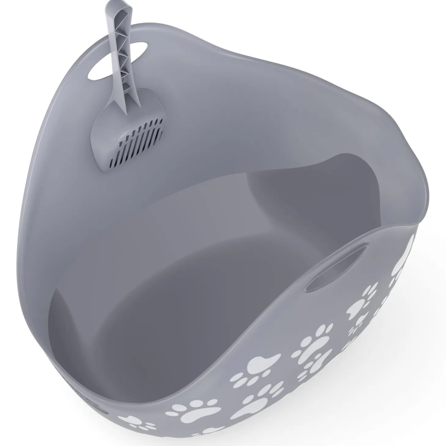 Grey Litter Box with Scoop