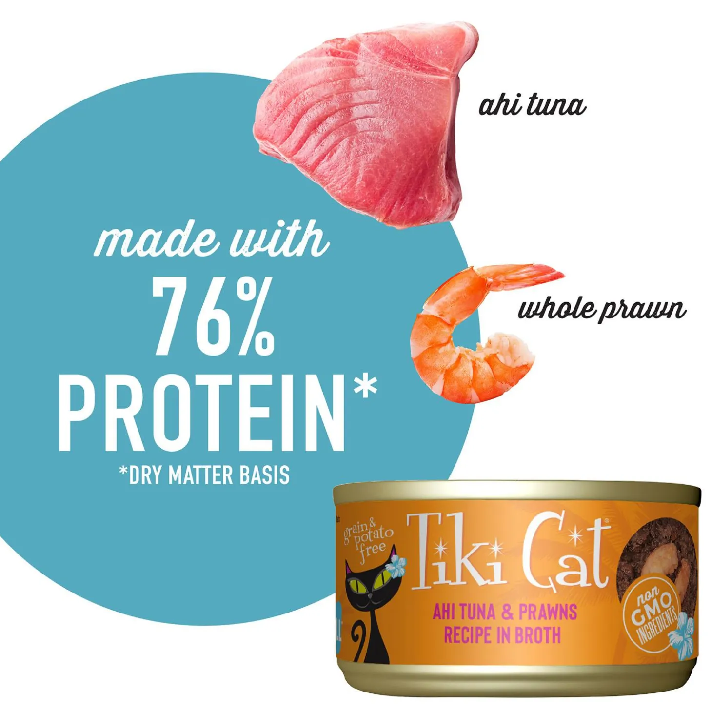 Grill Ahi Tuna & Prawns Recipe in Broth Cat Food