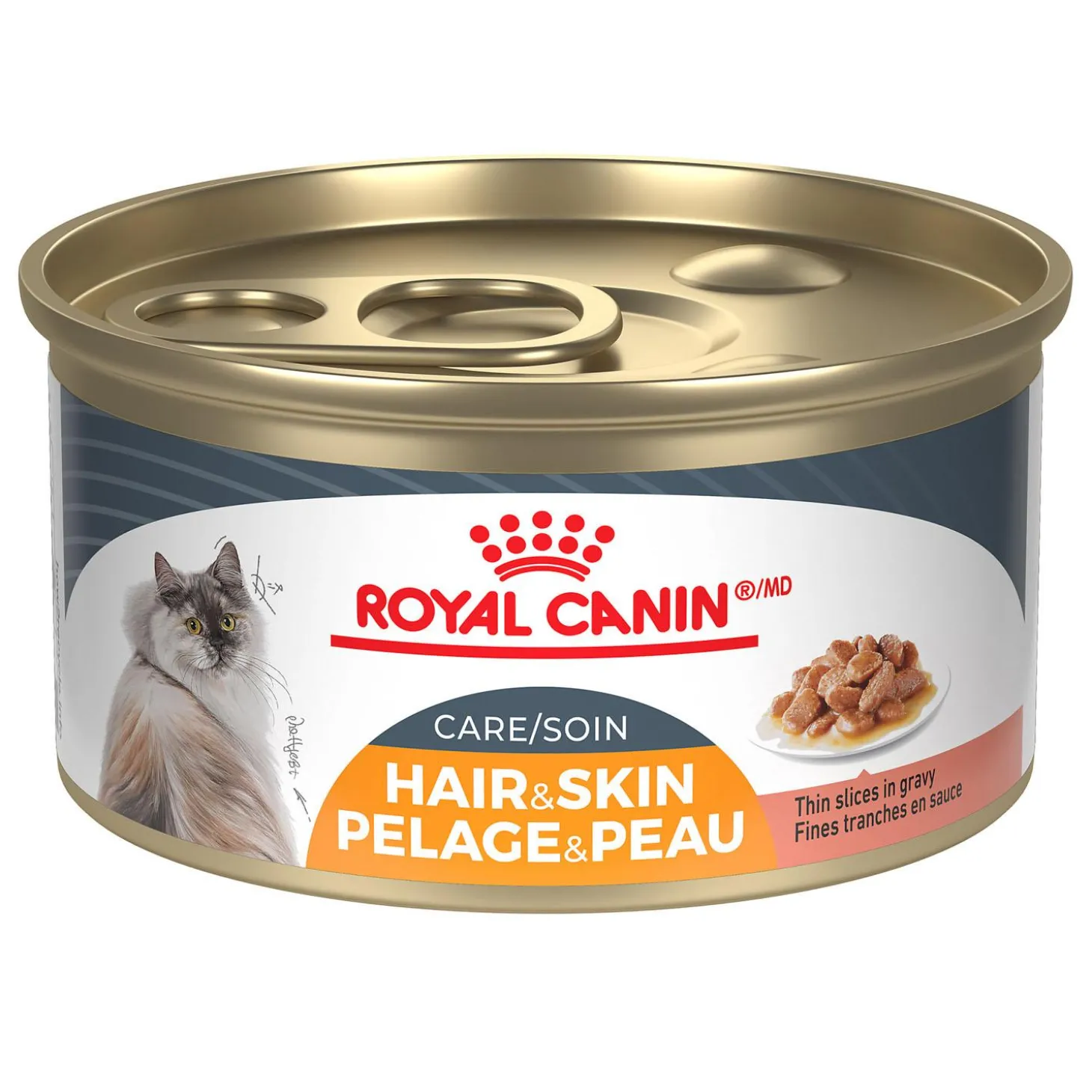 Hair & Skin Care Thin Slices In Gravy Adult Cat Food