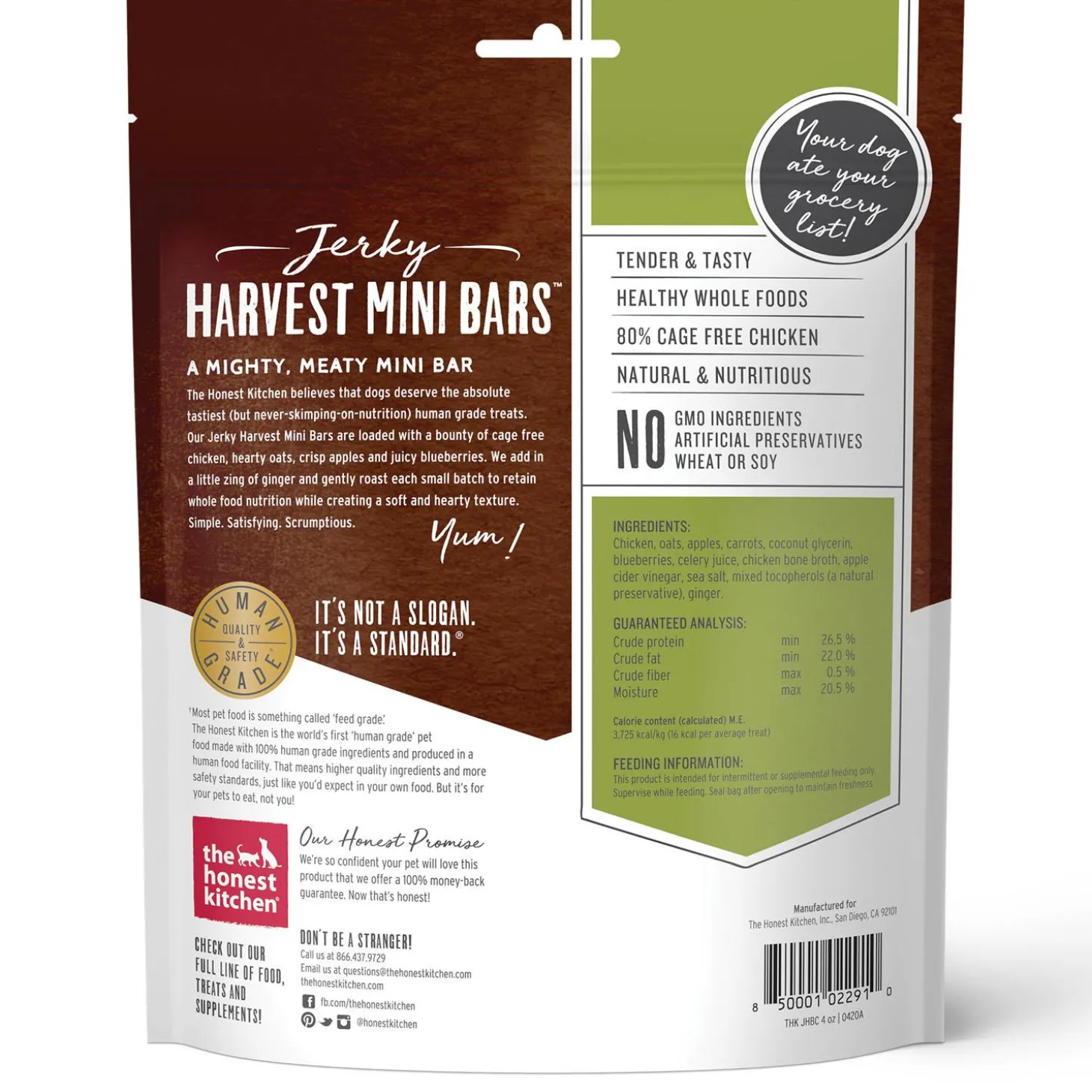 Harvest Mini Bars Chicken Recipe Dog Treats