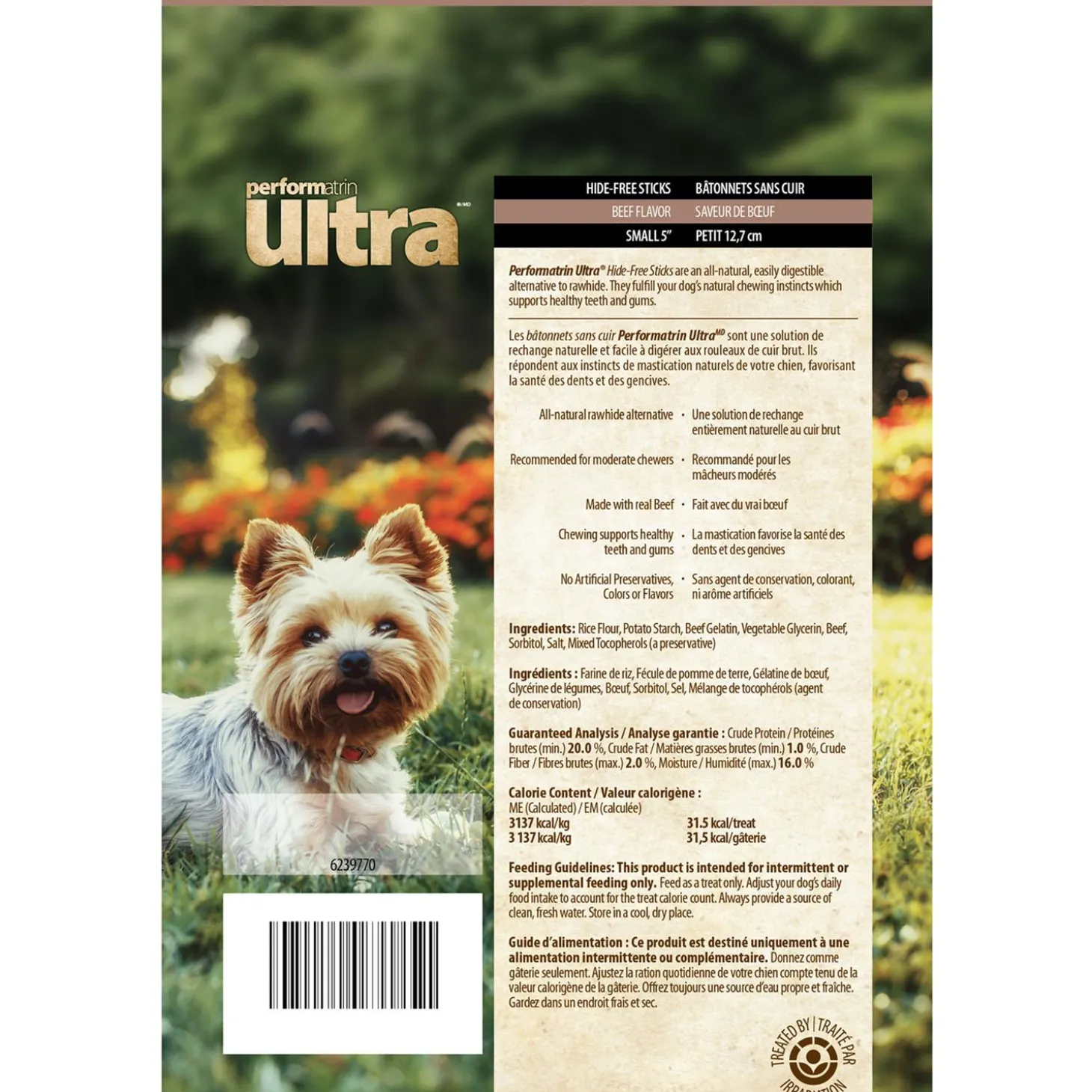 Hide-Free Stickz Beef Recipe 5in Dog Treats