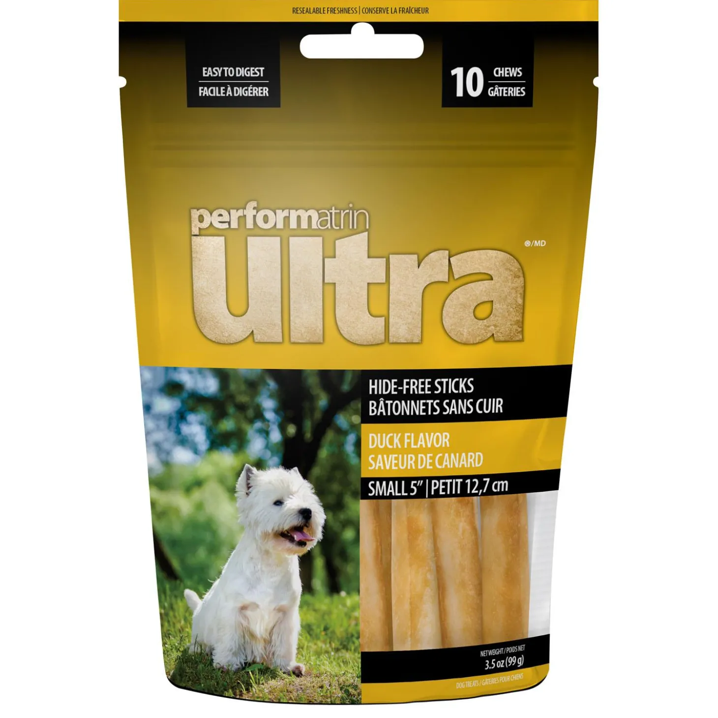 Hide-Free Stickz Duck Flavour 5in Dog Treats