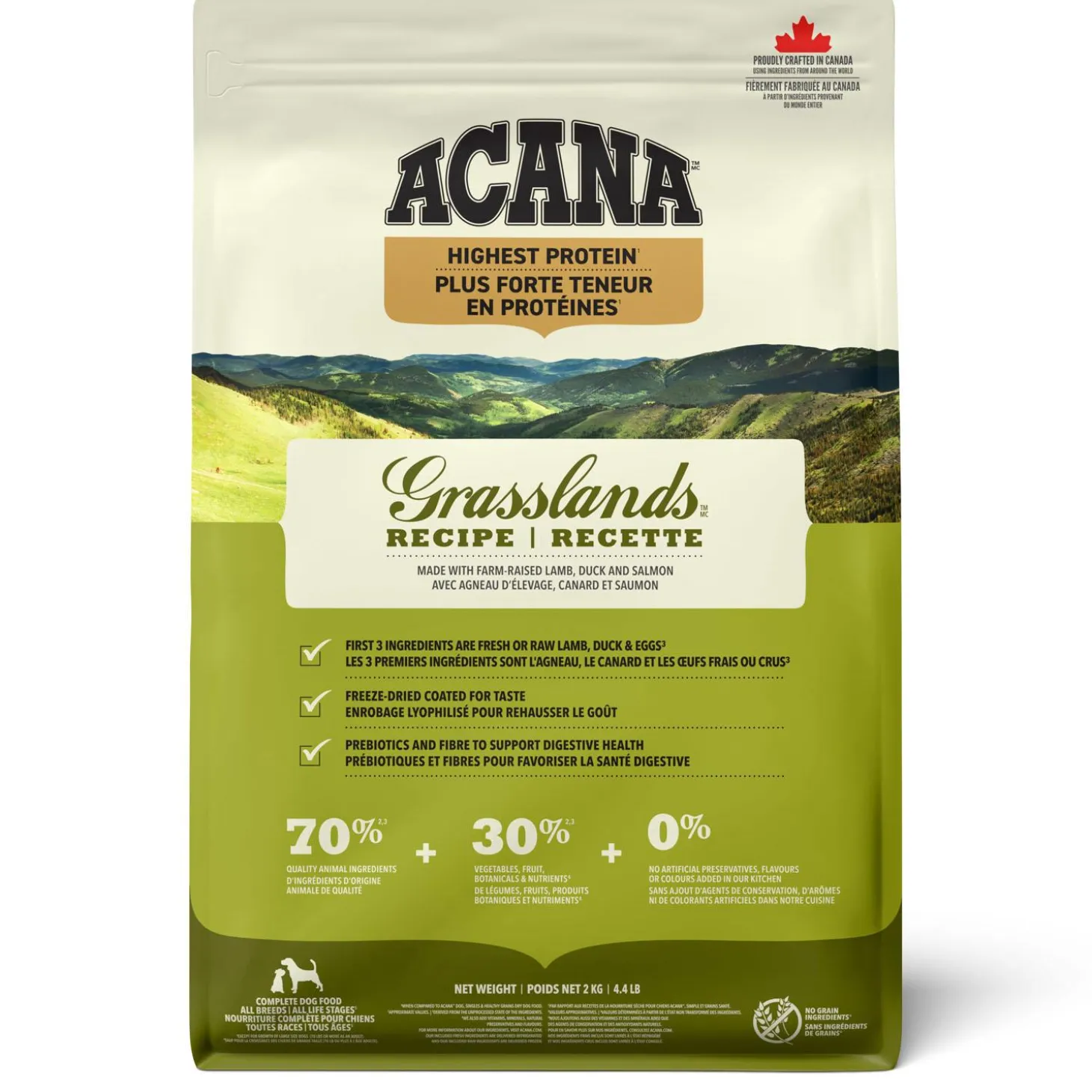 Highest Protein Grasslands Recipe Dog Food