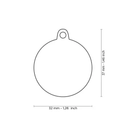 I Love Mom Circle ID Tag