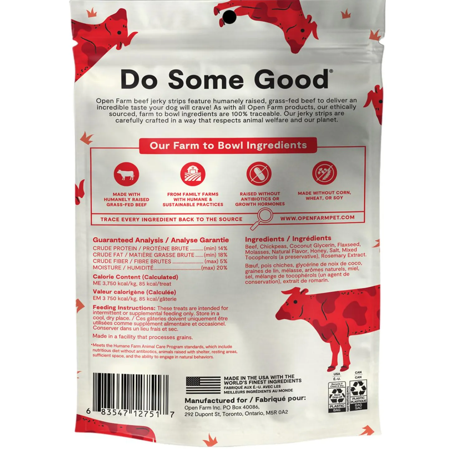 Jerky Strips Grass-Fed Beef Recipe Dog Treats