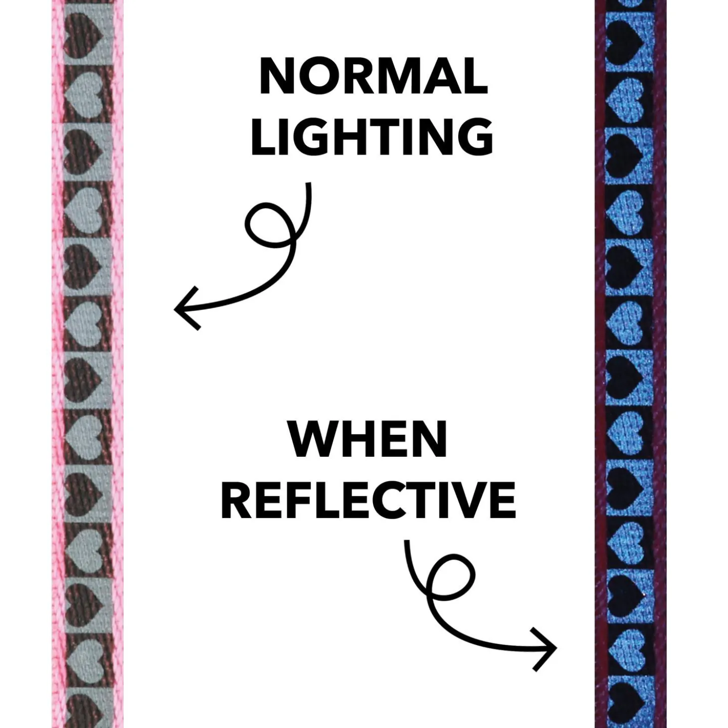 Lazer Brite Reflective Pink Hearts Adjustable Breakaway Cat Collar