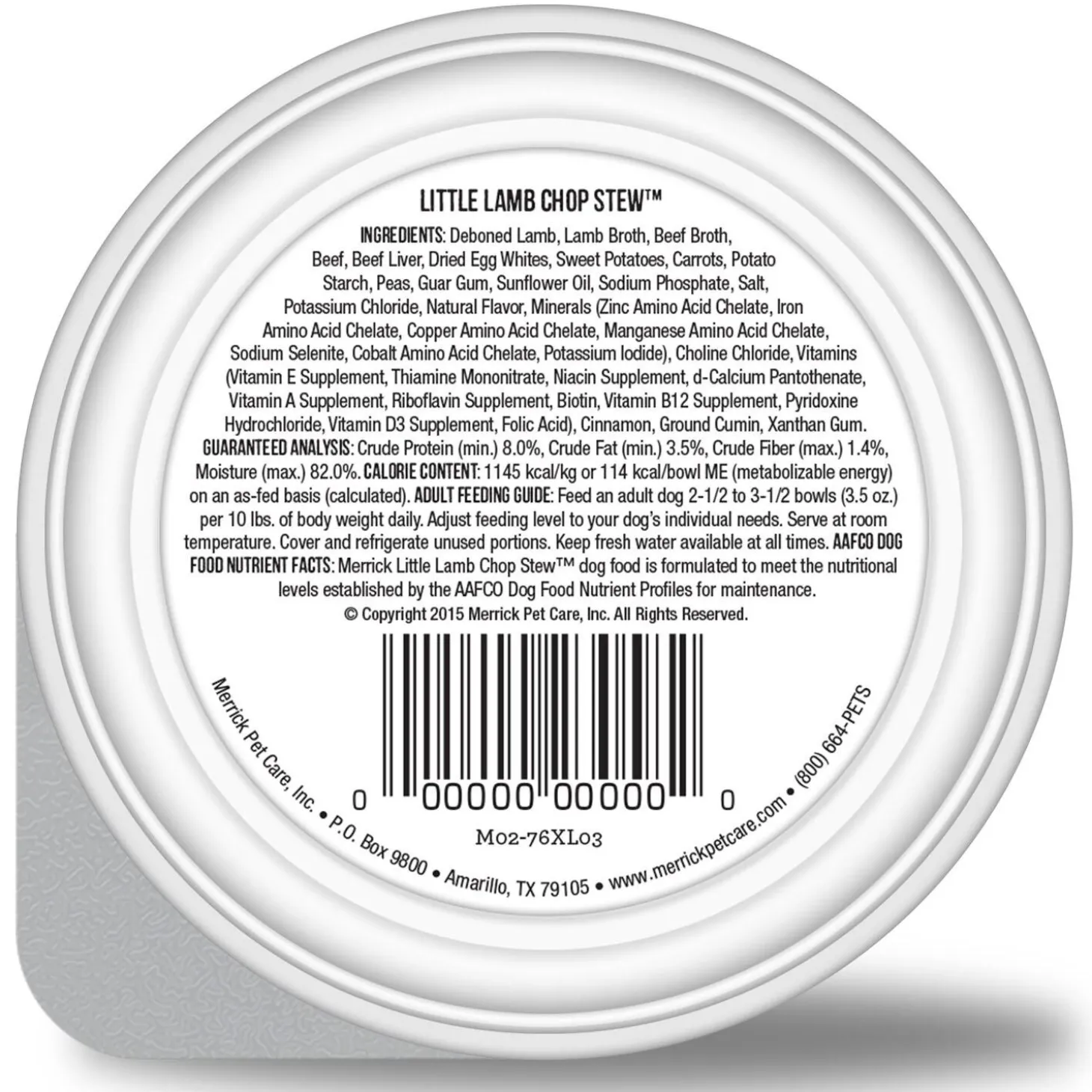Lil' Plates Little Lamb Chop Stew Small Breed Adult Dog Food