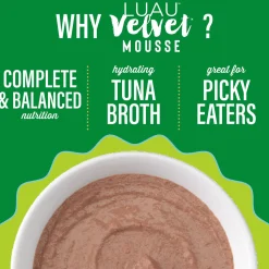Luau Velvet Mousse Tuna & Mackerel in Broth Cat Food