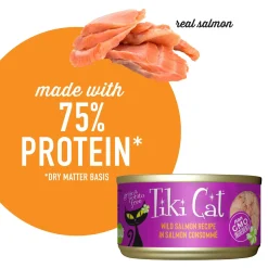 Luau Wild Salmon Recipe in Salmon Consomme Cat Food