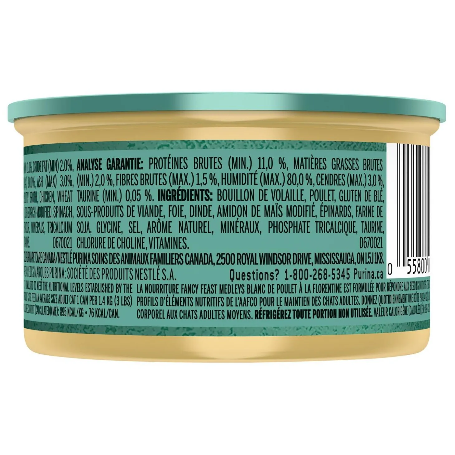 Medleys White Meat Chicken Florentine Adult Cat Food
