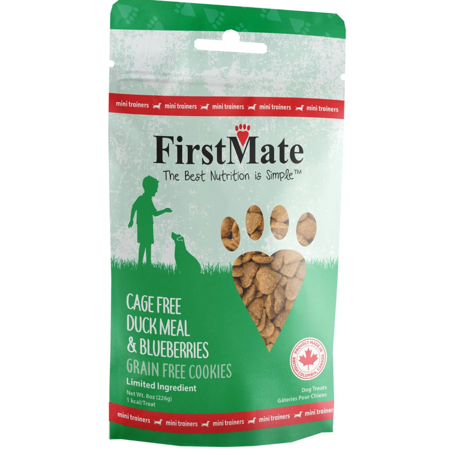 Mini Trainers Cage Free Duck Meal & Blueberries Cookies Dog Treats